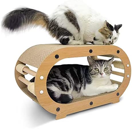 Large Cat Scratcher Bed - Cat Scrather Cardboard,100% Recycled Paper Cat Scratchers for Indoor Cats - Cat Couch, Chemical-Free Materials Cat Scratcher Lounge - Cat Scratching Toy - Cat Scratch Pad
