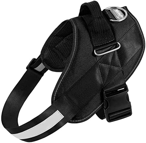 NOYAL Dog Harness for Large Dogs No Pull Easy Control Handle Hook Front Reflective Straps
