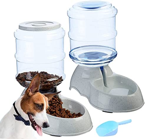 ONEFOLL Automatic Pet Feeder 3.8L Food Feeder and Water Dispenser Set for Small & Medium & Big Dogs Cats and Pets Animals