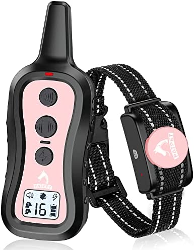 PATPET Dog Training Collar with Remote(8-100 lbs), Rechargeable Shock Collar for Medium Dogs, Up to 1000 ft Remote Range IPX7 Waterproof Dog Shock Collar