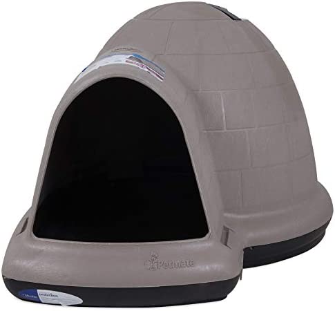 Petmate Indigo Dog House (Igloo Dog House, Made in USA with 90% Recycled Materials, All-Weather Protection Pet Shelter) for Large Dogs 50 to 90 pounds