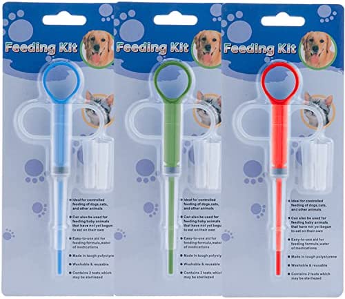 Qishing Dogs and Cats Medicine Feeder Pet is Given Medicines Medical Feeding Tool Silicone Syringes Super Durable and Reusable Extremely Soft Tip Syringe Medical Feeding Dispenser Tool - 3 Pack