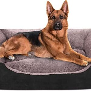 Utotol Dog Beds for Large Dogs, Washable Large Pet Dog Bed Sofa Firm Breathable Soft Couch for Jumbo Large Medium Small Puppies Cats Sleeping Orthopedic Dog Bed, Waterproof Non-Slip Bottom
