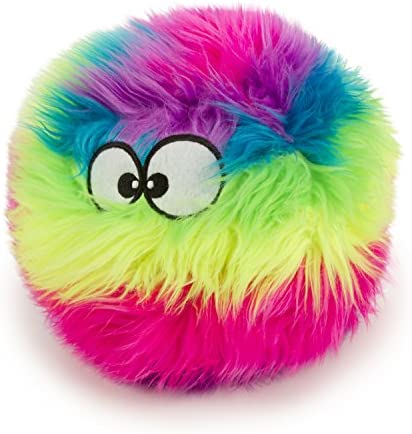 goDog Furballz Chew-Resistant & Durable Squeaker Plush Pet Toy for Small, Medium, & Large Dogs & Puppies - Multiple Styles, Colors, & Sizes