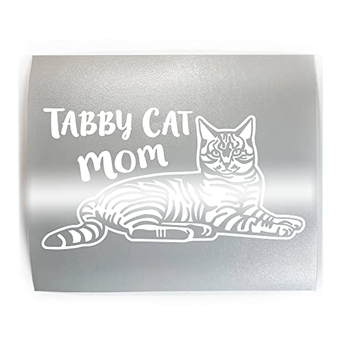 TABBY CAT MOM - PICK COLOR & SIZE - Tiger Toyger Feline Breed Pet Vinyl Decal Sticker A