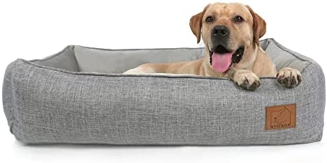 ATIFBOP Orthopedic Dog Bed, Memory Foam Dog Sofa with Removable Cover, Cooling Energy Gel. Coach, Pain Relief Pet Bed (40 x 30 x 11inch, L)