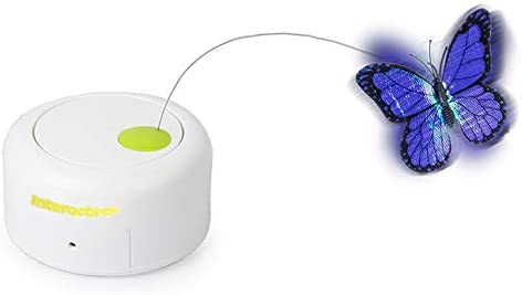 All for Paws Motion Activate Cat Toys Interactive Flutter Butterfly Kitten Toy with One Replacement for Indoor Cats