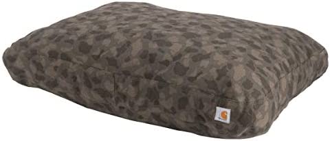 Carhartt Firm Duck Dog Bed, Durable Canvas Pet Bed with Water-Repellent Shell, Medium, Tarmac Duck Camo