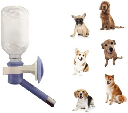Choco Nose Patented No-Drip Dog Water Bottle/Feeder for Dogs/Cats and Other Small-Medium Sized Animals - for Cages, Crates or Wall Mount. 11.2 Oz. Mess Free Leak-Proof Nozzle 16mm, Blue (H590)