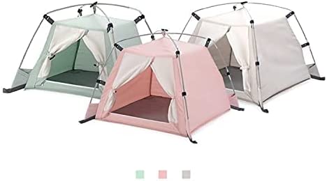 DDASUMI Pet Dog and Cat's Tent House (#Soft Fabric #Cozy Space #pet House # Indoor and Outdoor use!) (Large, Mint)