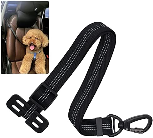 Dog Safety Belt - Pet Seat Belt - Adjustable Dog Car Harness Keeps Pets Moving Freely & Safely ,Car Seatbelt Harness for Pets - Black