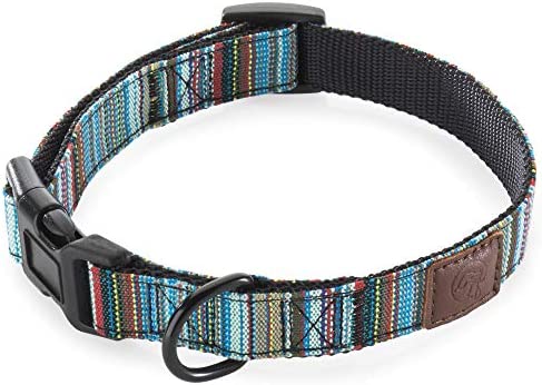 Embark Urban Dog Collar – Stylish & Durable Nylon Dog Collars for Large Dogs, Medium & Small. Soft, Cool & Cute Western Puppy Collar for Male, Female, Boy & Girl Strong Buckles for Any Size Breed