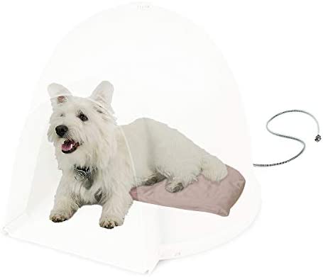 K&H Pet Products Lectro-Soft Igloo Style Dog Bed, Tan, 20W/Small/11.5" x 18"