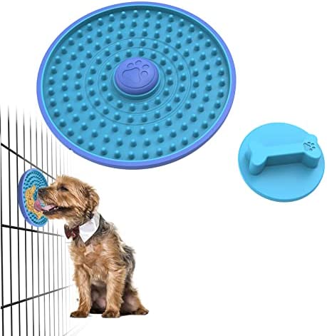 Lick Mat for Crate, Dog Cage Training Tools for Secures to Crate Peanut Butter Lick Mat for Dogs,Soothing Calming Dog Licking Mat, Dog Kennel Therapy Training Lick Pad for Boredom & Anxiety Reduction