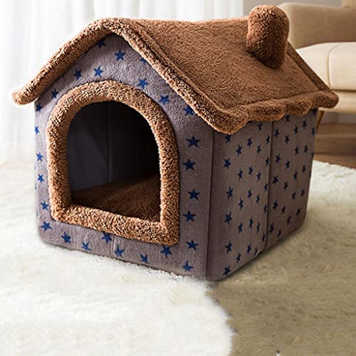 N/A Cat Bed Sleep House Warm Cave Dog Kennel Removable Cushion Pad Soft Indoor Enclosed Tent Huts