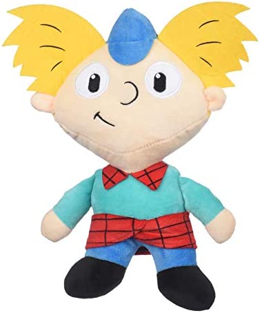 Nickelodeon for Pets Hey Arnold Figure Plush Dog Toy | 6 Inch Soft Fabric Small Dog Toy - Yellow Plush Dog Toy for All Dogs, 90s Nickelodeon Toys from Hey Arnold TV Series (FF14781)