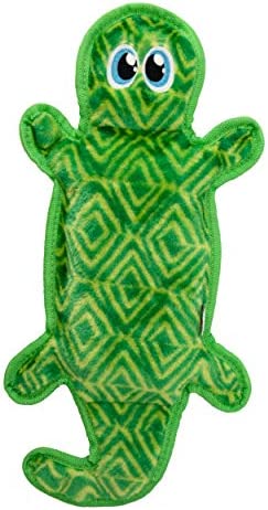 Outward Hound Invincibles Green Gecko Plush Dog Toy, Large