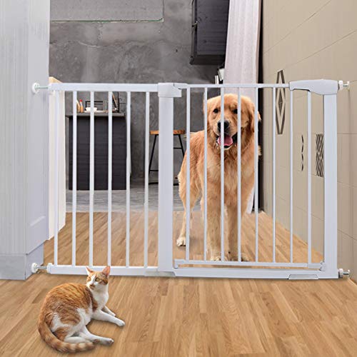 Pet Safety gate, 29.5''-51.5'' Auto Close Features，Luxury Extra Tall&Wide Child Gate, Heavy-Duty gate, Easy Walk-Thru for The House, Stairs, Doorways & Hallways.