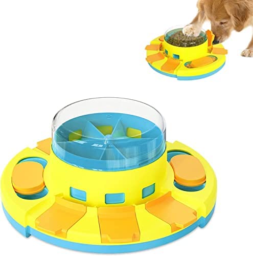 Potaroma Dog Food Puzzle Toy 2 Levels, Slow Feeder for Large Small Dogs, Dog Treat Feeding Toys for IQ Training, Dog Entertainment Toys, 4.2" Height