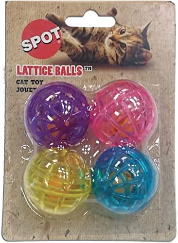 SPOT by Ethical Products - Classic Cat Toys for Indoor Cats - Interactive Cat Toys Balls Mice Catnip Toys - Alternative to Wand Toys and Electronic Cat Toys - Lattice Ball Multi Pack