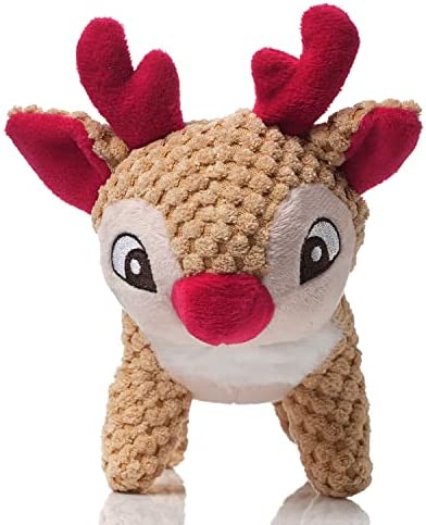 Sedioso Christmas Dog Toy, Cute Squeaky Dog Toy, Stuffed Animal Plush Toys for Puppies, Durable Dog Chew Toys for Small,Middle,Large Breed (Christmas Deer)