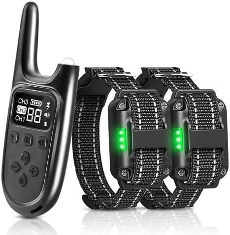 Segorts Dog Training Collar with Remote - Rechargeable Waterproof Dog Shock Collar with 2 Receivers- Beep, Vibration and Shock Modes Electric Dog Barking Collar - Perfect for Small Medium Large Dogs