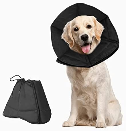 Soft Dog Cone Collar for After Surgery, Comfortable Dog Cones for Large Medium Small Dogs, Adjustable Dog Recovery Collar for Pets, E-Collars for Dogs, Elizabethan Collar (Medium)