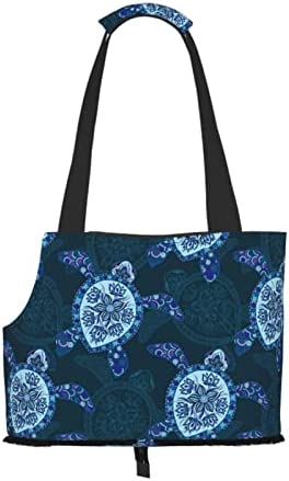 Soft Sided Travel Pet Carrier Tote Hand Bag Watercolor-Sea-Turtle-Animal Portable Small Dog/Cat Carrier Purse