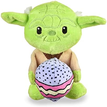 Star Wars: Easter 9" Yoda Easter Egg Squeaker Pet Toy| 9” Star Wars Plush Squeaker Easter Yoda Pet Toy | Star Wars Toy for Dogs Easter Stuffed Yoda 9 inch