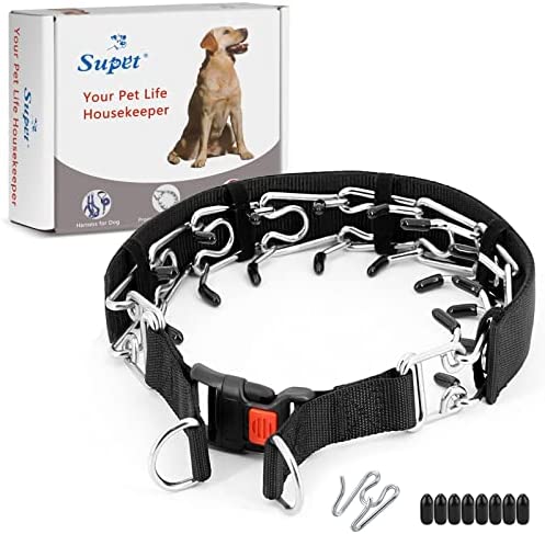 Supet Dog Training Collar for Small Medium Large Dogs, No Pull Dog Collar with Quick Release Buckle /Nylon Cover