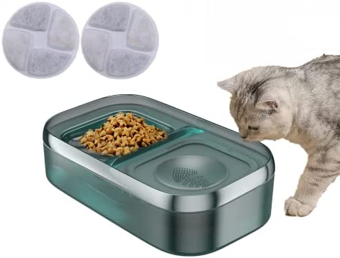 The Latest Aarpurt Pet Floating Bowl, 2 in 1 Convenient Pet Feeder, Dog and Cat Feeder and Water Dispenser, Pet Feeding and Drinking Bowl in One for Small and Medium Sized Cats and Dogs (Green)
