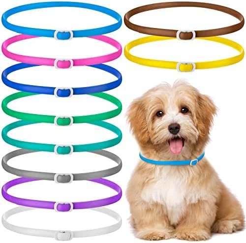 10 Pack Calming Collar for Dogs Adjustable Calming Pheromone Collar Separation Anxiety Relief for Dogs Mint Scented Dog Calming Pheromone Diffuser Puppy Calming Products for Pets, Up to 25 Inches