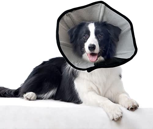 Dog Cone Collar for After Surgery, Soft Pet Recovery Collar for Dogs & Cats, Comfort Cone Collar Protective Collar for Large Medium Small Dogs, with Interior Made of Comfortable Plush Materia