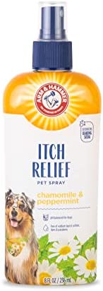 Arm & Hammer for Pets Itch Relief Spray for Dogs Baking Soda, Chamomile and Peppermint Scent, 8oz | Professional Quality Dog Itch Spray, Free of Sodium Lauryl Sulfate & Parabens