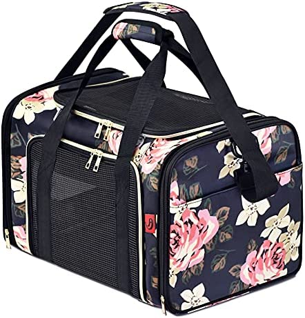CaiDieNu Large Cat Carrier Pet Carrier, Airline Approved Soft-Sided Foldable Puppy Carrier, Dog Carriers for Small Medium Cats Dogs, up to 22 lbs