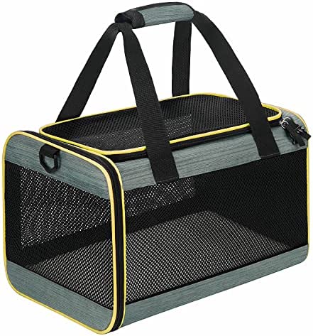 Cat Carrier Airline Approved Pet Carrier,Dog Carrier Soft-Sided Pet Travel Carrier Maximum Pet Weight 17 Pounds 17.5“x10 x10