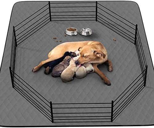 CoolShields Washable Puppy Dog Pee Pad, 48" X65" Extra Large, Waterproof Whelping Training Mat for Playpen Crate, Floor, Bed,Sofa and Trunk [Premium Fabrics That can be Used by Humans]