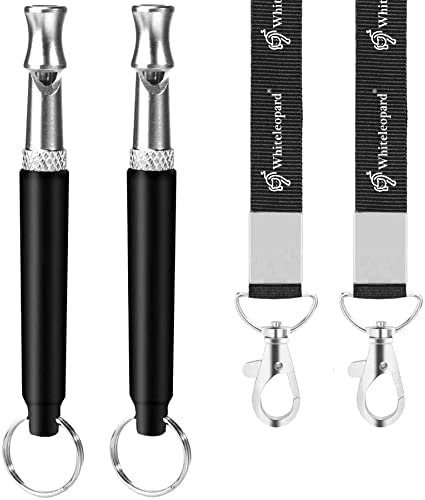 Dog Whistle-Adjustable Pitch for,Stop Barking Recall.Training-,Professional.Dogs.Training-Whistles, Tool for with Free.Black-StrapLanyard