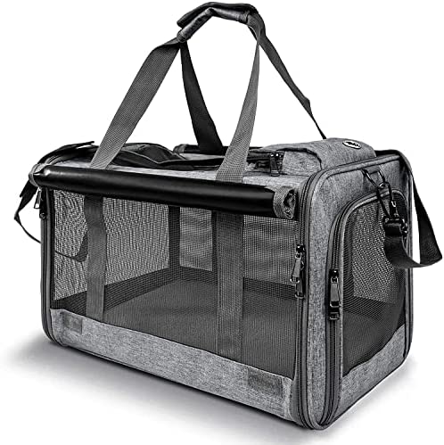 GAPZER Pet Carrier for Large Cats, Soft-Sided Cat Carrier for Medium Big Cats and Puppy up to 20lbs, Washable Dog Carrier Privacy Protection for Home Outdoor Travel