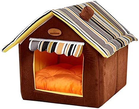 GPPZM Soft Indoor Pet Dog House Removable Cover Mat Dog House Beds for Small Medium Dogs Cats Puppy Kennel Pet Tent (Size : 45cm)