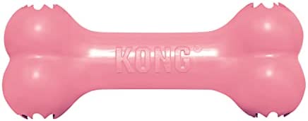 KONG - Puppy Goodie Bone - Teething Rubber, Treat Dispensing Dog Toy - for Small Puppies - Pink