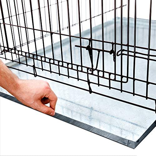 KOPEKS Galvanized Metal Tray for Dog Crates, Pet Kennels, Restaurant Grease Traps, and Floor Protection, Chew Proof Durability, Heavy-Duty Reusable Coverage, 41 x 27 Inches, (KPS-1119)