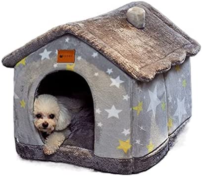 Runing Pet Pet House Dog Bed,Cat Bed ,Pet Puppy Indoor House,Dog House Kennel Bed,Embroidery,Machine Washable, Water Resistant Bottom, OG6P05BNX154N51YQ2XYAAF, 20x16x15.4 inch