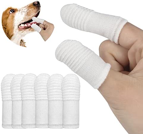 TiLanmiy Dog Fingers Toothbrush, Finger Brush Kit, Easy Teeth Oral Cleaning Dental Care for Cats Pets, Washable & Comfortable & Durable