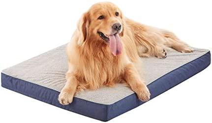 URGVANZ PET Dog Bed for Large Dog, 41" Orthopedic Memory Foam Dog Bed, Cooling Dog Bed XL, Dog Mattress for Crate with Washable Cover, Waterproof Lining, Cooling Gel Momery Foam