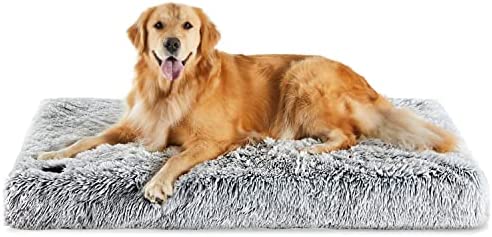 Western Home Large Dog Bed for Medium Large Dogs, Orthopedic Egg Crate Foam Dog Bed Waterproof Mattress with Removable Washable Cover, Dog Crate Bed with Non-Slip Bottom for Extra Large Dog