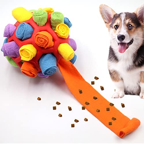 Abnaok Dog Toys, Snuffle Mat Snuffle Ball for Dog Training, Stress Relief Interactive Dog Toy for Feeding, Dog Puzzle Enrichment Toys