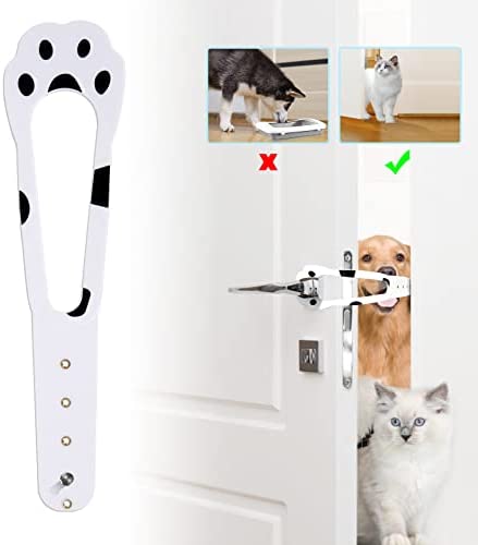 Cat Door Holder Latch, Cat Door Alternative Installs Fast Flex Latch Strap Let's Cats in & Keeps Dogs Out of Litter Food Safe Baby Proof 5 Function Holes No Measuring No Pet Gate