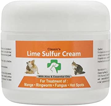 Healthy Paw Life Lime Sulfur Pet Skin Cream (4 oz) - Pet Care for Itchy and Dry Skin - Safe Solution for Dog, Cat, Puppy, Kitten, Horse