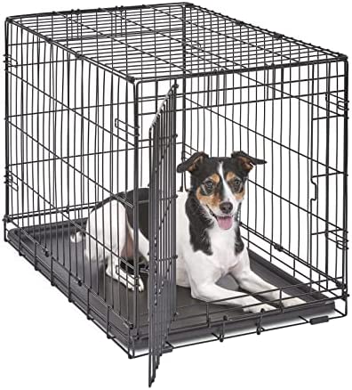 MidWest Homes for Pets Newly Enhanced Single & Double Door New World Dog Crate, Includes Leak-Proof Pan, Floor Protecting Feet, & New Patented Features